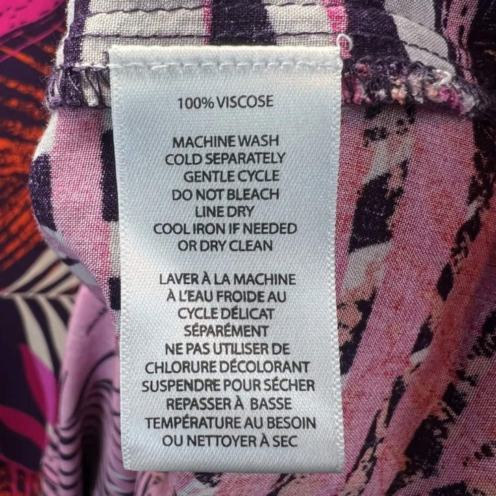 Beach Lunch Lounge Kayla Shift Dress Pink Purple Tropical Vacation Women's Sz 1X - Image 13