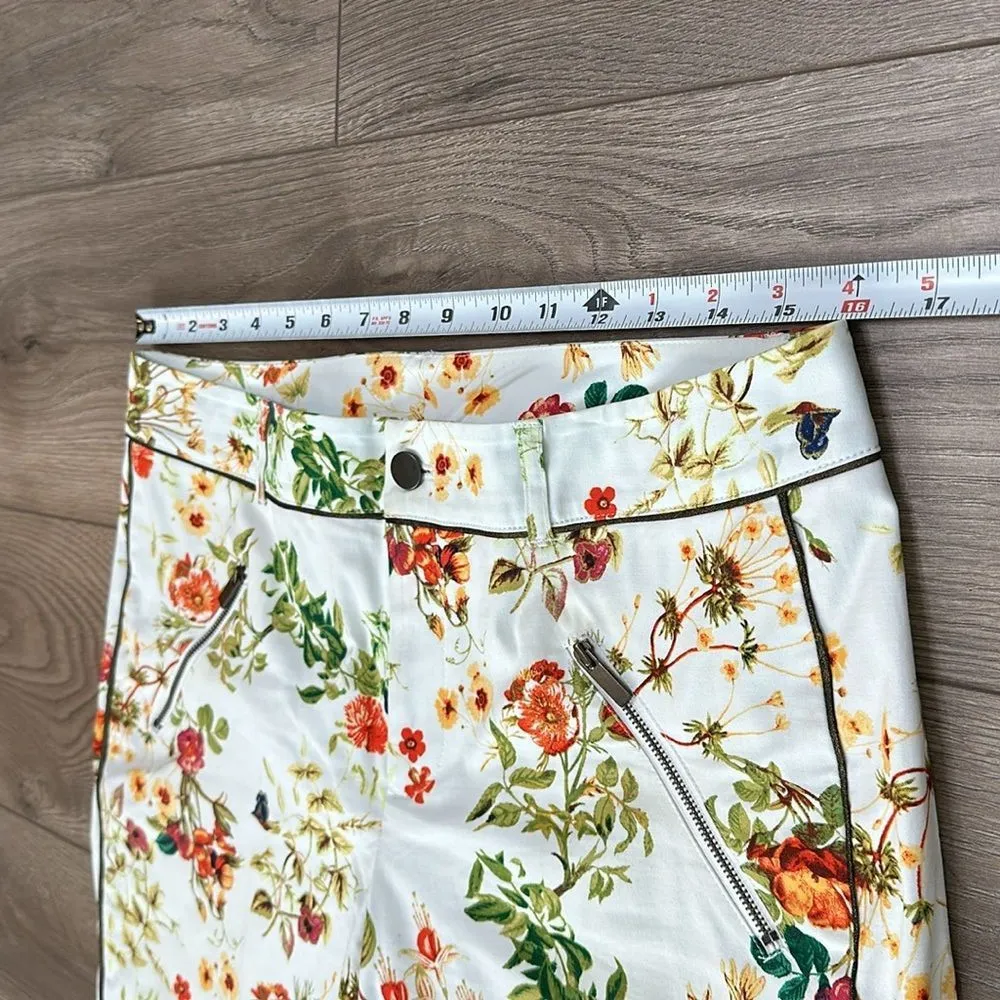 Colleen Atwood Disney Alice in Wonderland‎ Floral Print Stretch Capri Pants 8 - Image 7