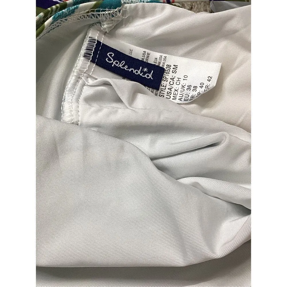 New. Splendid aqua stripe swimsuit. - Image 6