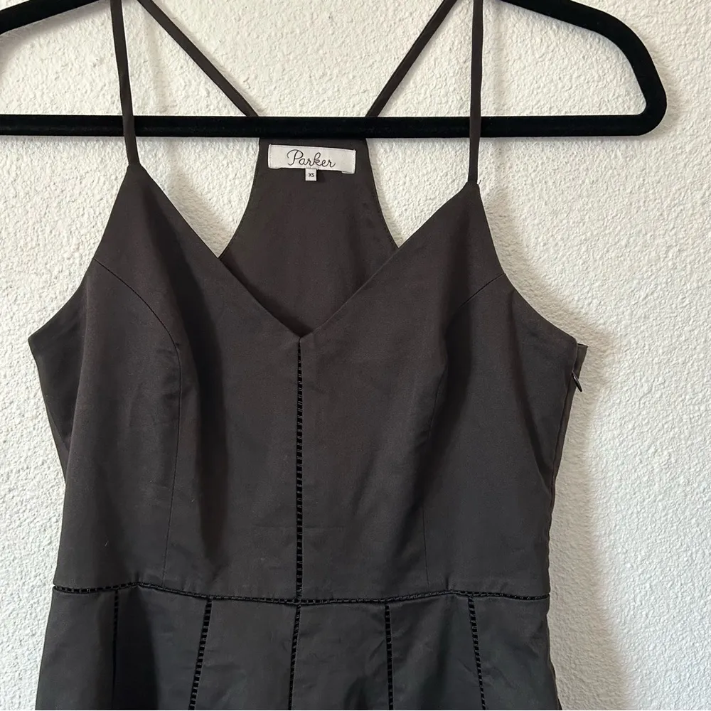 Parker Juliet Ladder Stitch Sleeveless Fit & Flare Dress Black Sz XS - Image 6