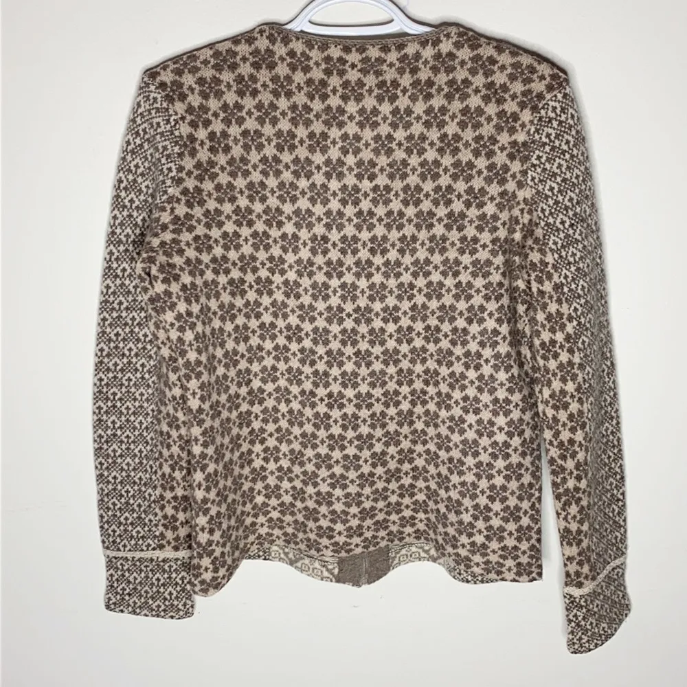 Talbots ethnic lambswool patterned sweater size M - Image 34