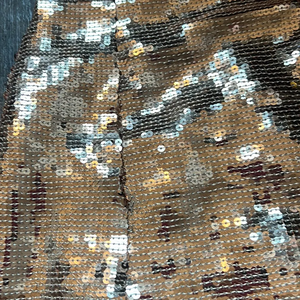 Ingrid Sequin Mini Skirt Rose Gold Size 2 - Image 3