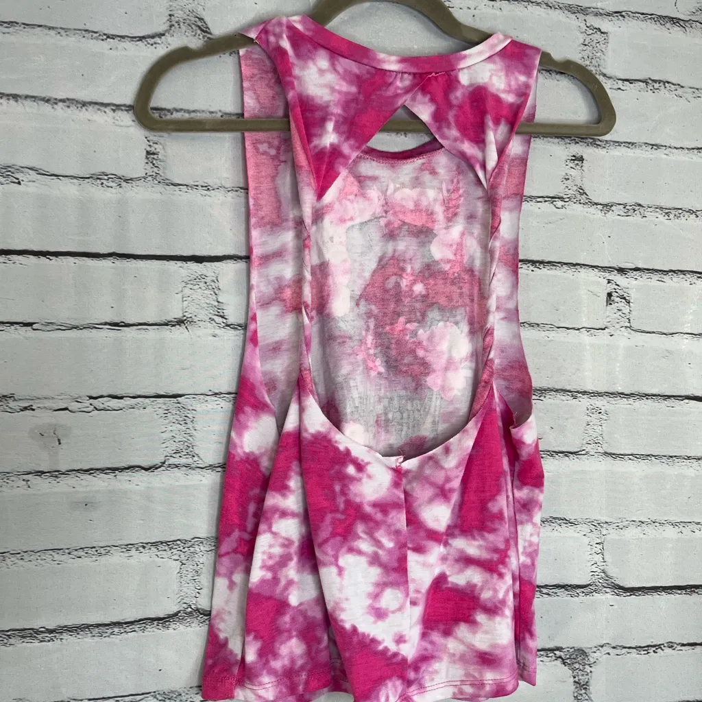 No Boundaries Skeleton Floral Graphic Tee S Pink White Tie Dye Goth Punk Grunge - Image 11