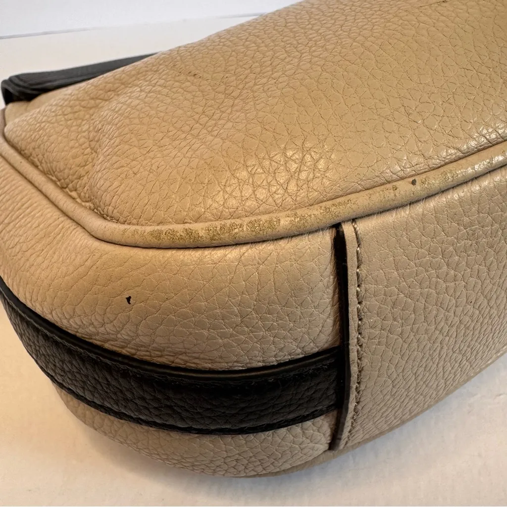 Kate Spade Pebble Leather Black and Beige‎  Color Flap Shoulder Cross Body - Image 11