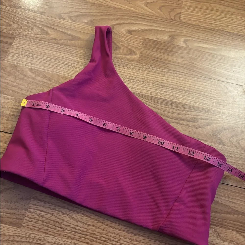 Wilo One Shoulder Sports Bra Size Large Pink - Image 5