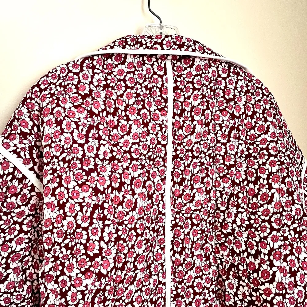 Pink Floral Cropped Puffer Jacket Size Small NWT‎ - Image 8