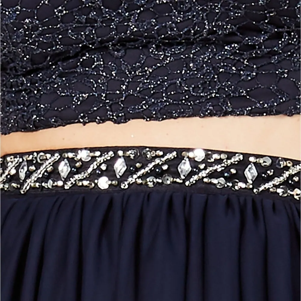 Sequin Hearts Size 5 Juniors' Layered Bedazzled Waist Flowing Skirt. New - Image 2