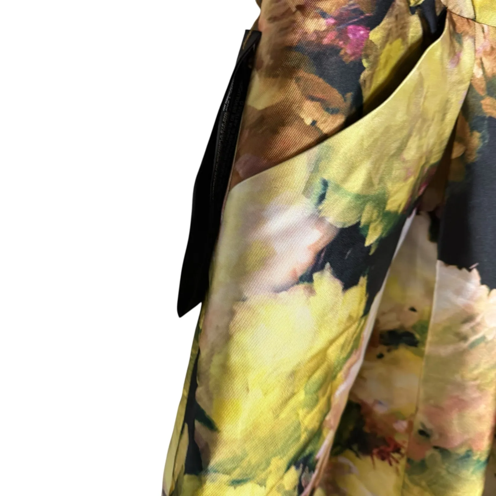 Kay Unger Perry Tea Length Portrait Neck Floral A-Line Cocktail Party Dress 8 - Image 9