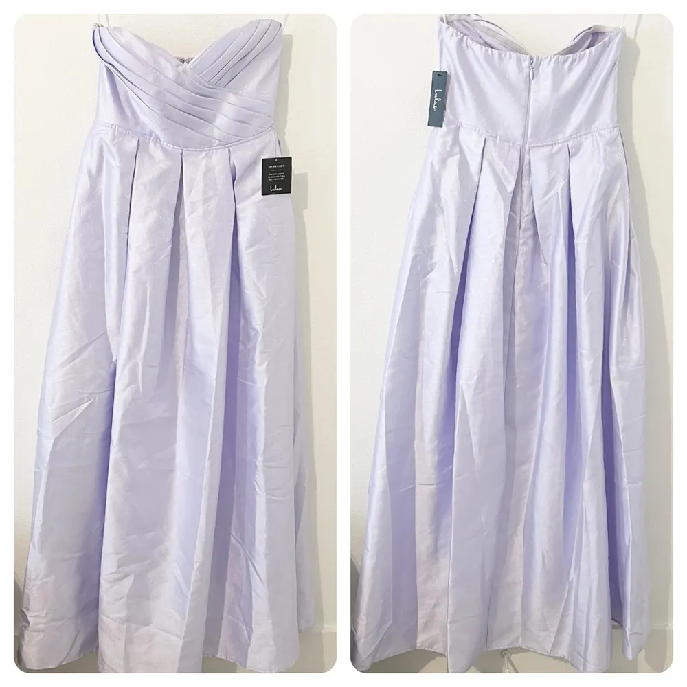 Lulu’s Princess Moment Lilac Strapless Maxi Dress Size Medium M NWT - Image 3