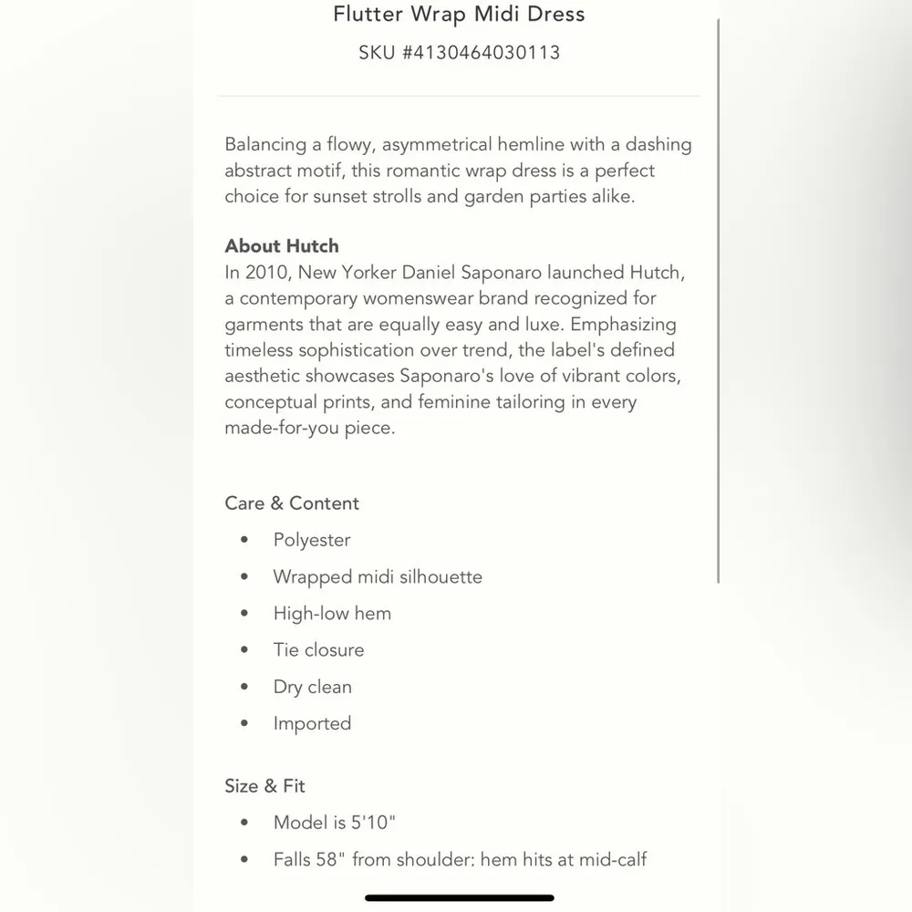 Hutch flutter wrap midi summer dress size XS - Image 16