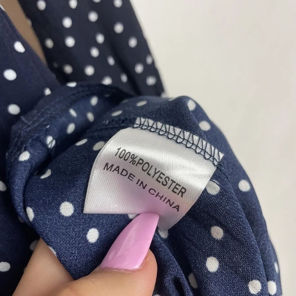 Princess Polly Mini Dress sz 4 Polka Dot Smocked Waist Ruffle Long Sleeve Women - Image 8