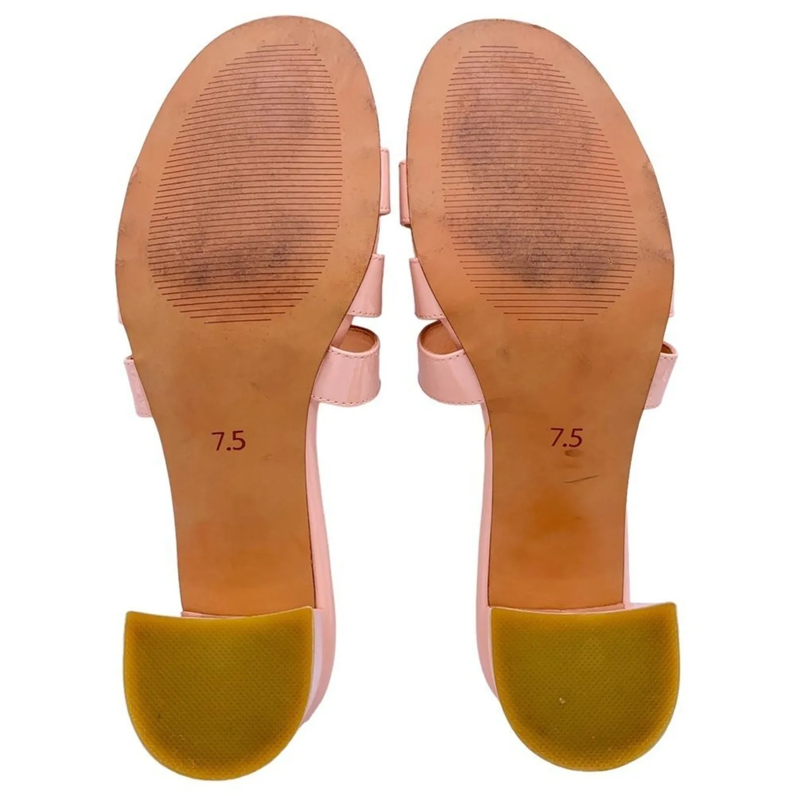 Marais USA Jane Mule Blush Pink Vegan Patent Slide Block Heel Sandals Size 7.5 - Image 7