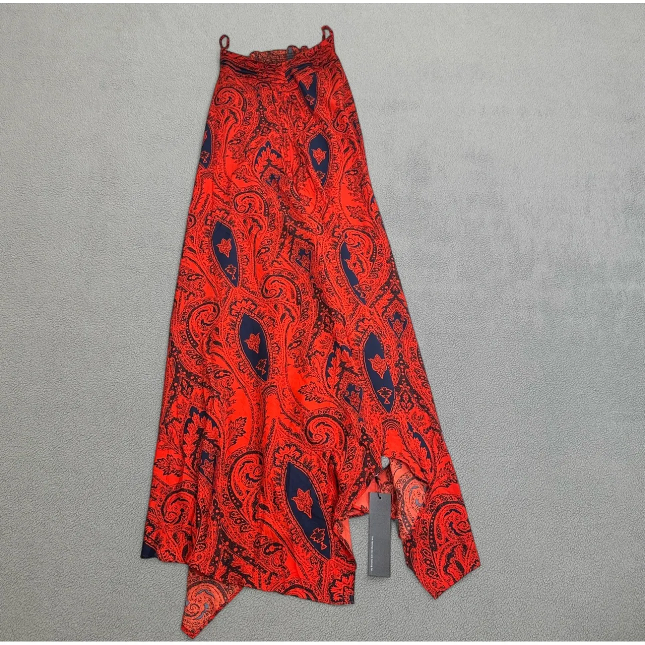 S.DEER Maxi Dress Womens 2XL Red Paisley Print Spaghetti Strap Flowy Summer Size XXL - Image 2