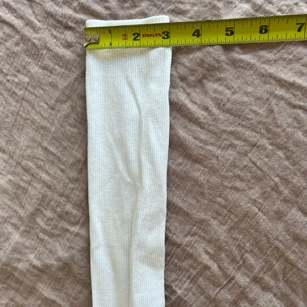 Zara White Long Sleeve Polo Crop Top size small - Image 9