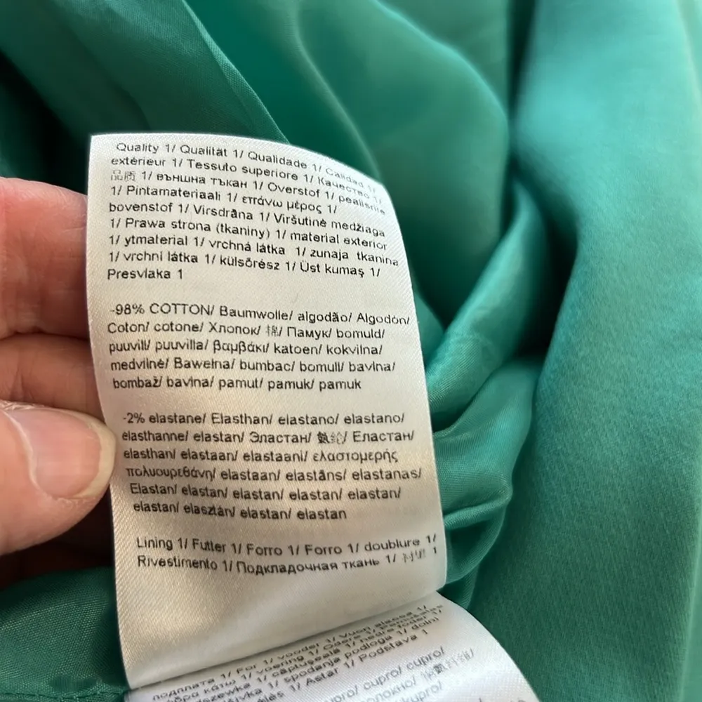 Women’s Escada pool light Blue scalloped collar cotton Jacket Blazer size 6 - Image 8