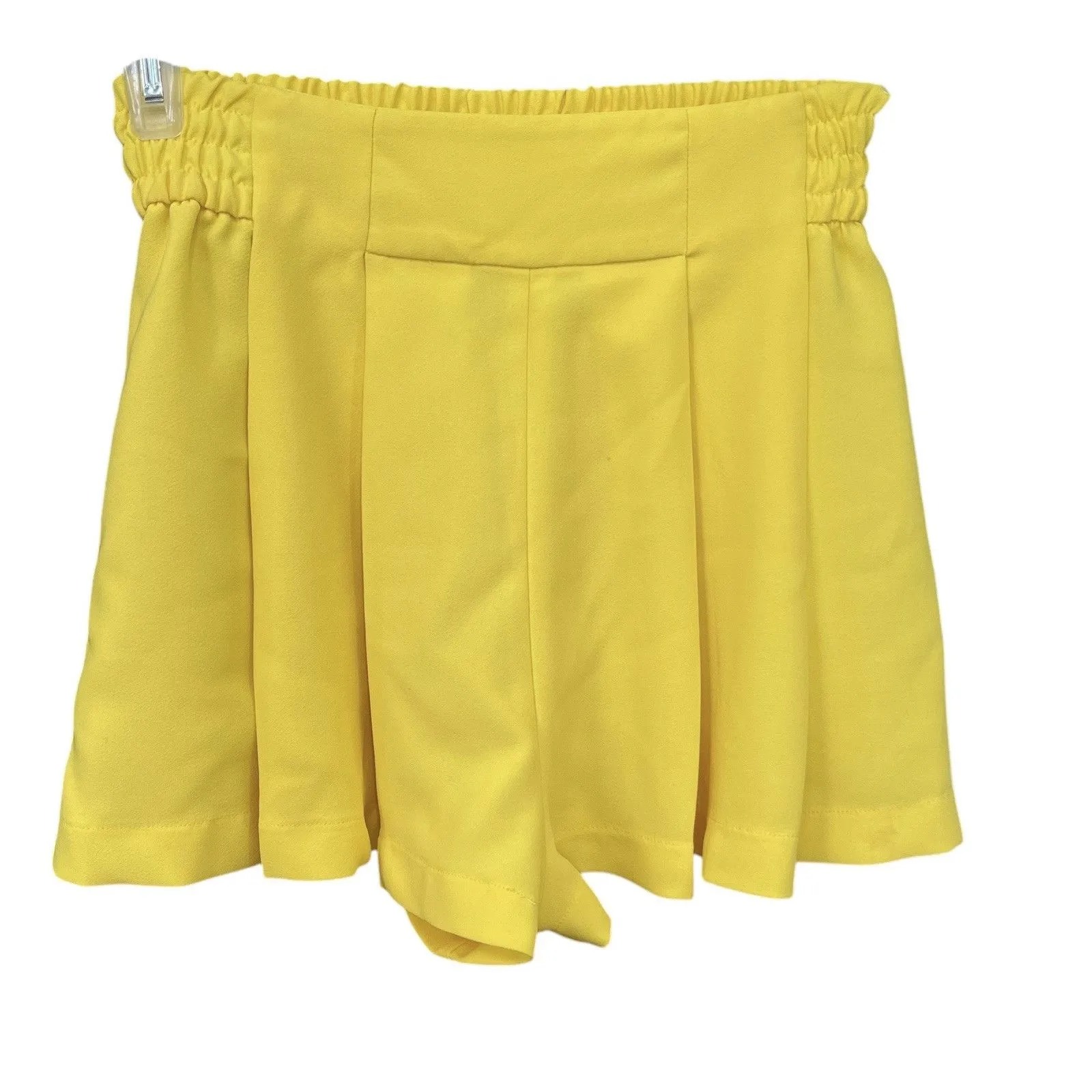 Zara Trafaluc Womens Shorts Sz XS High Waisted Preppy Yellow Spring Summer - Image 2