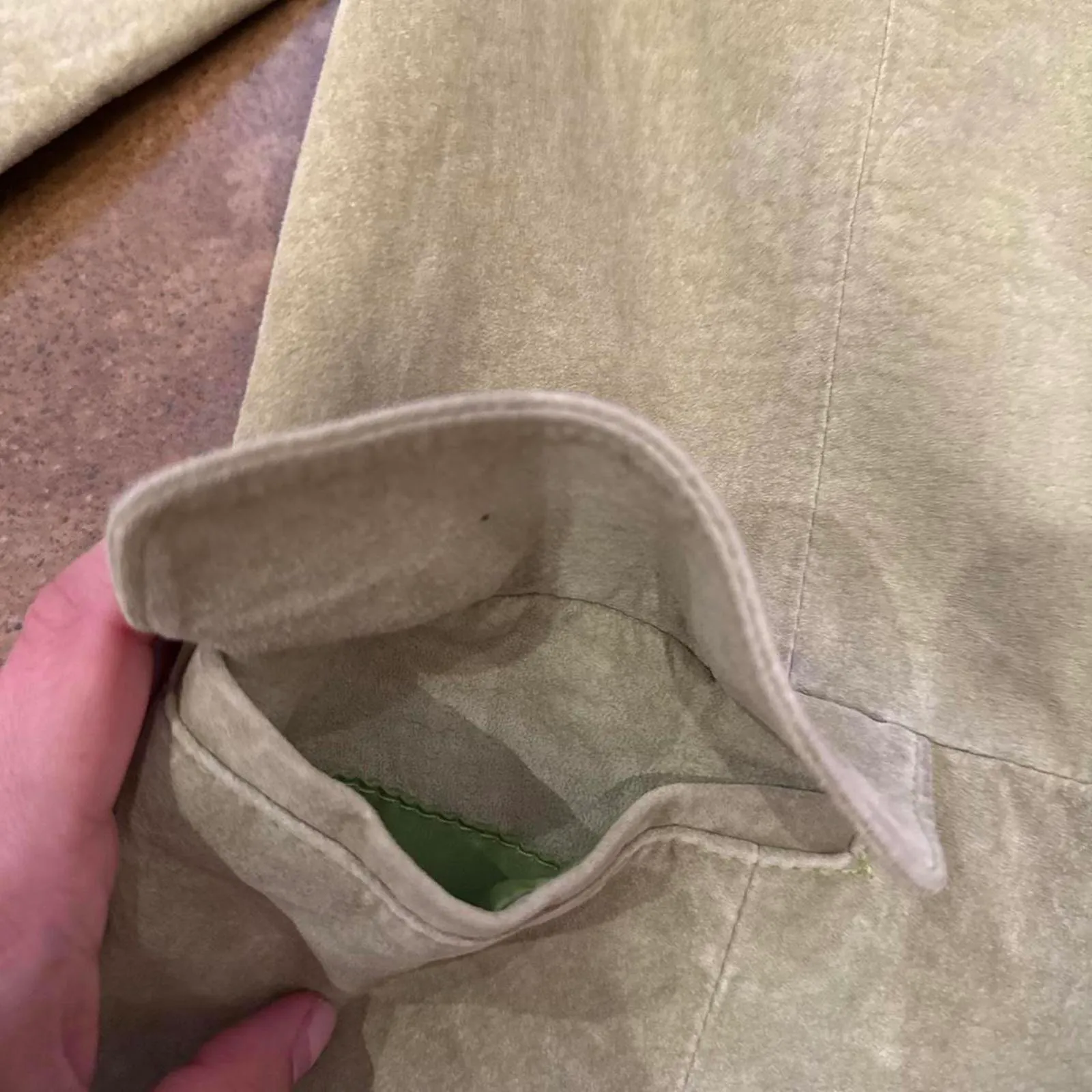 Vintage Green Margaret Godfrey Suede Blazer Jacket - Image 7