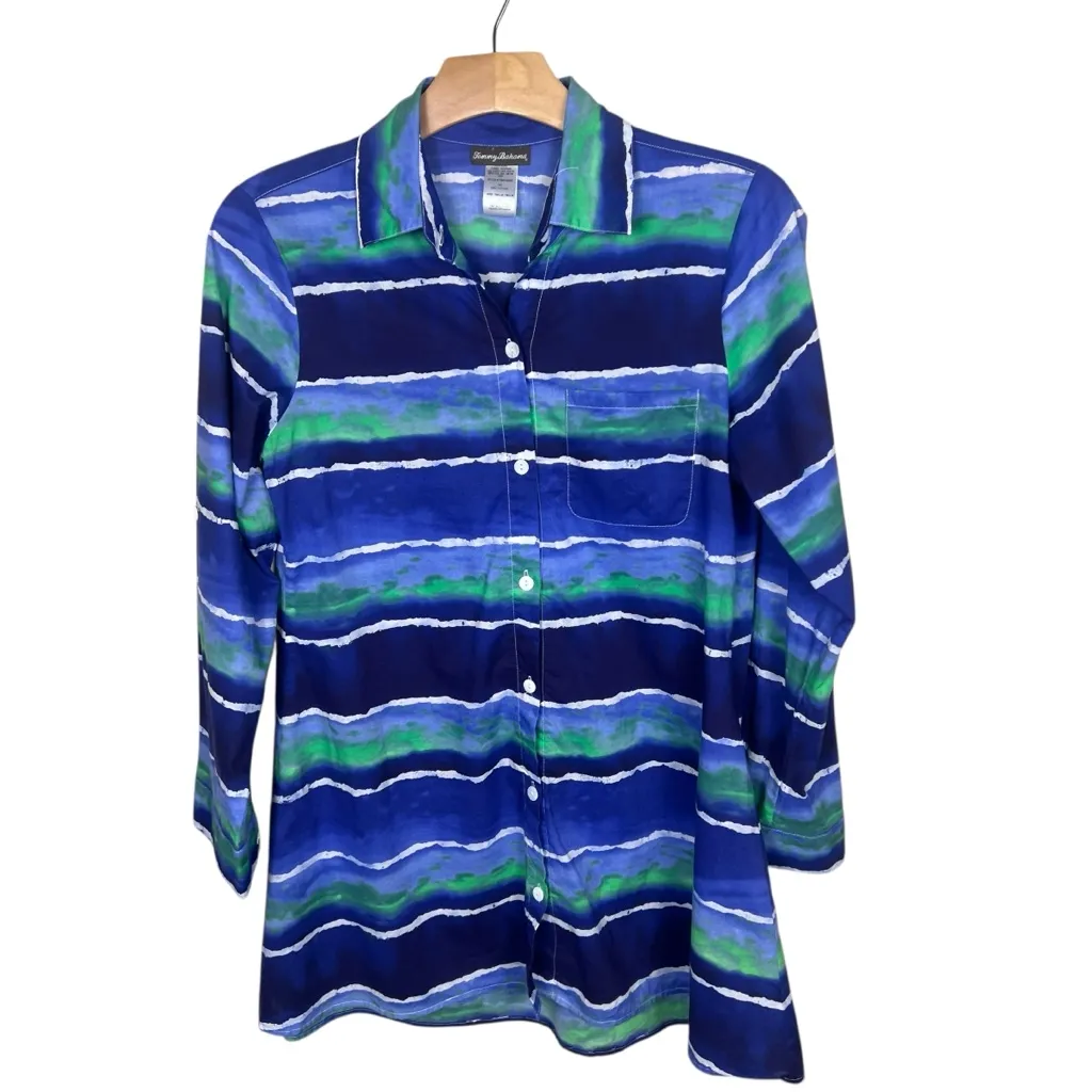 Tommy Bahama Button Down Coverup Shirt Dress Small - Image 4
