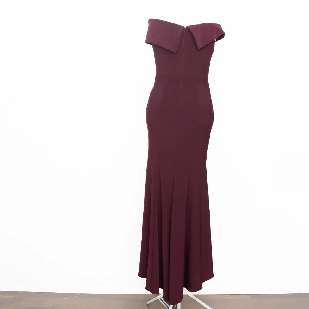 Xscape Cuff Neckline Off the Shoulder Gown - Image 3