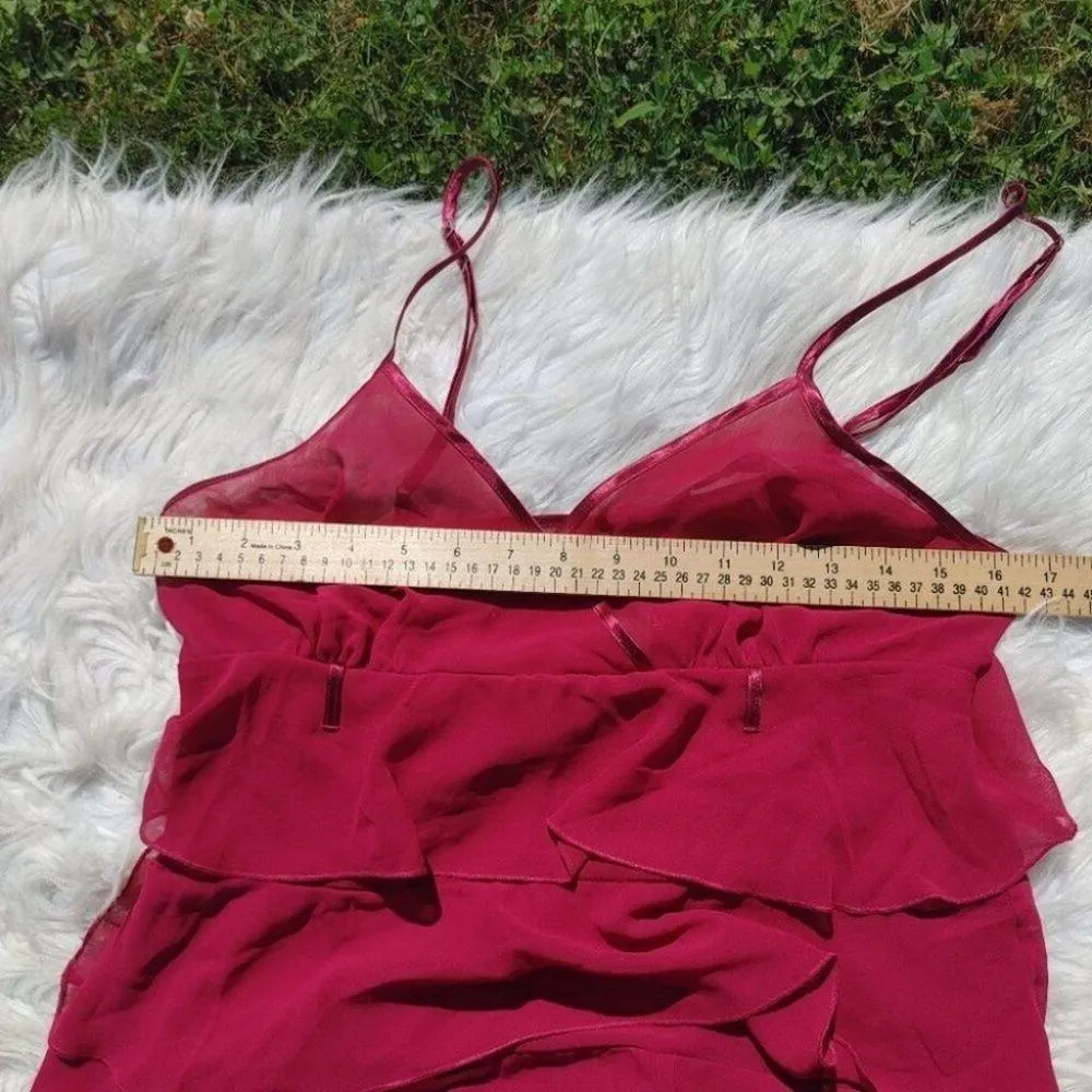 La Vie En Rose Size Medium M Red Layered Frill Lingerie Sexy Cute Red Valentines - Image 8