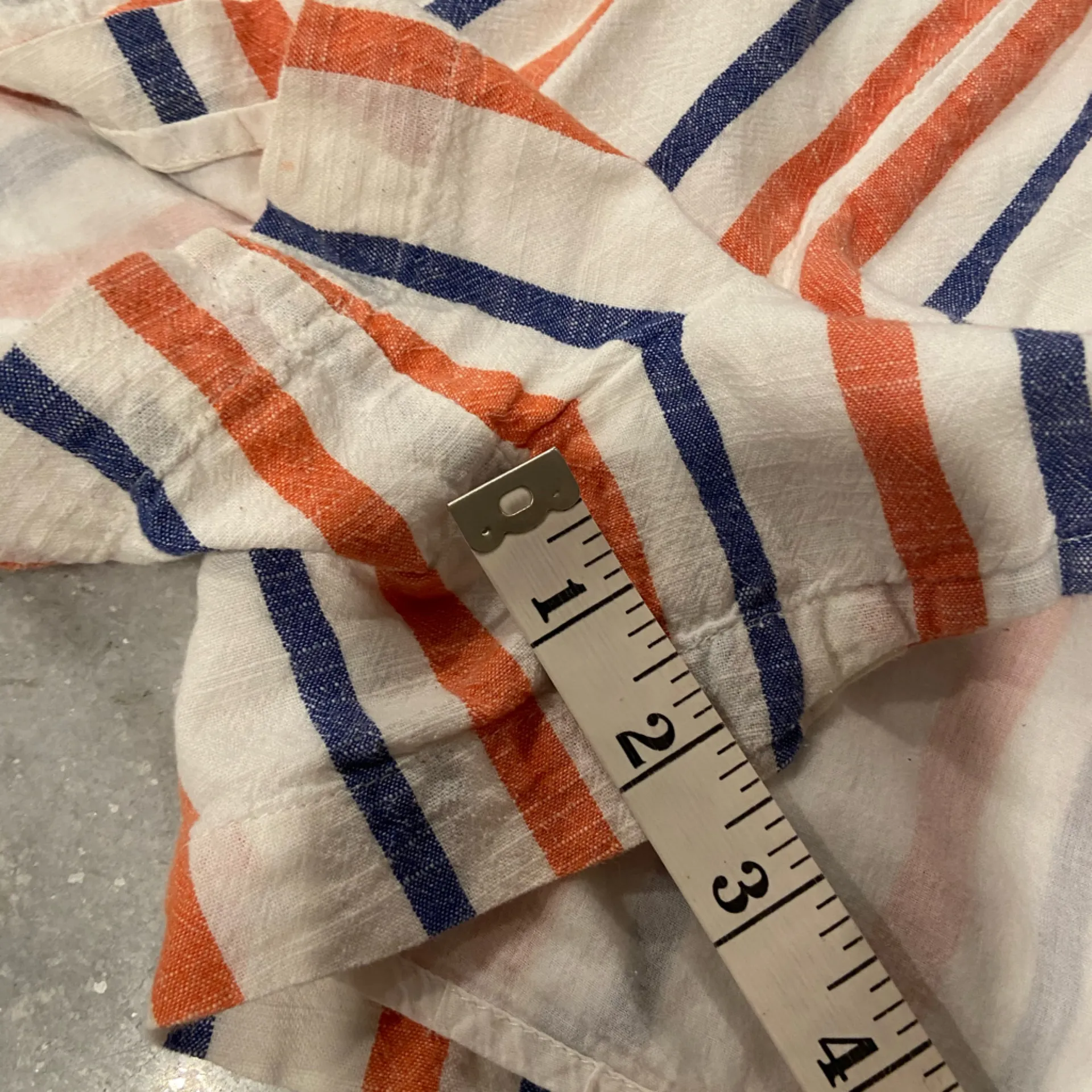 Charlotte Russe Size S Paperbag Belted Lined Cotton Blue White Striped Shorts - Image 7