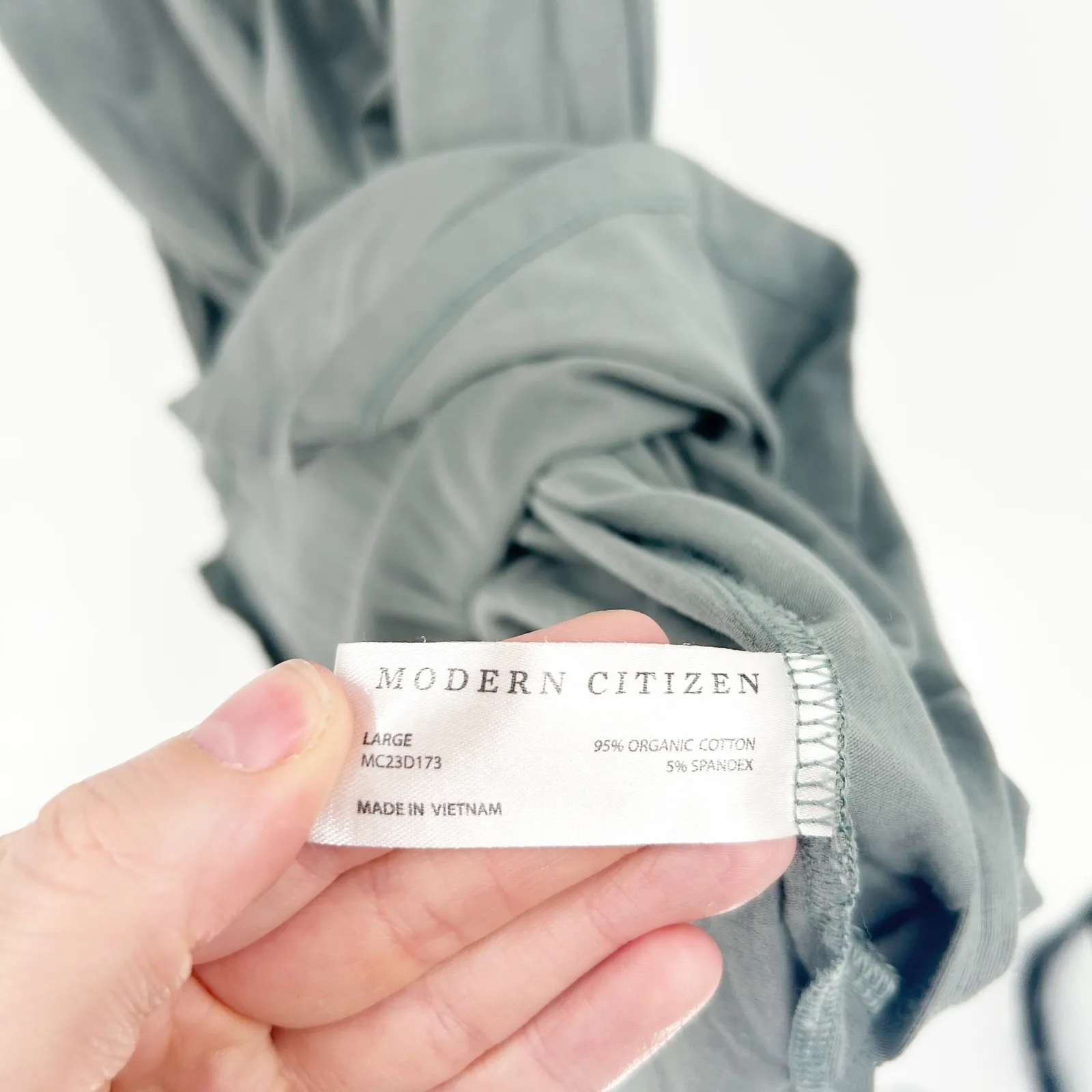 Modern Citizen Womens Fei Organic Cotton Blend Tie Front Midi Dress Size L - Image 6