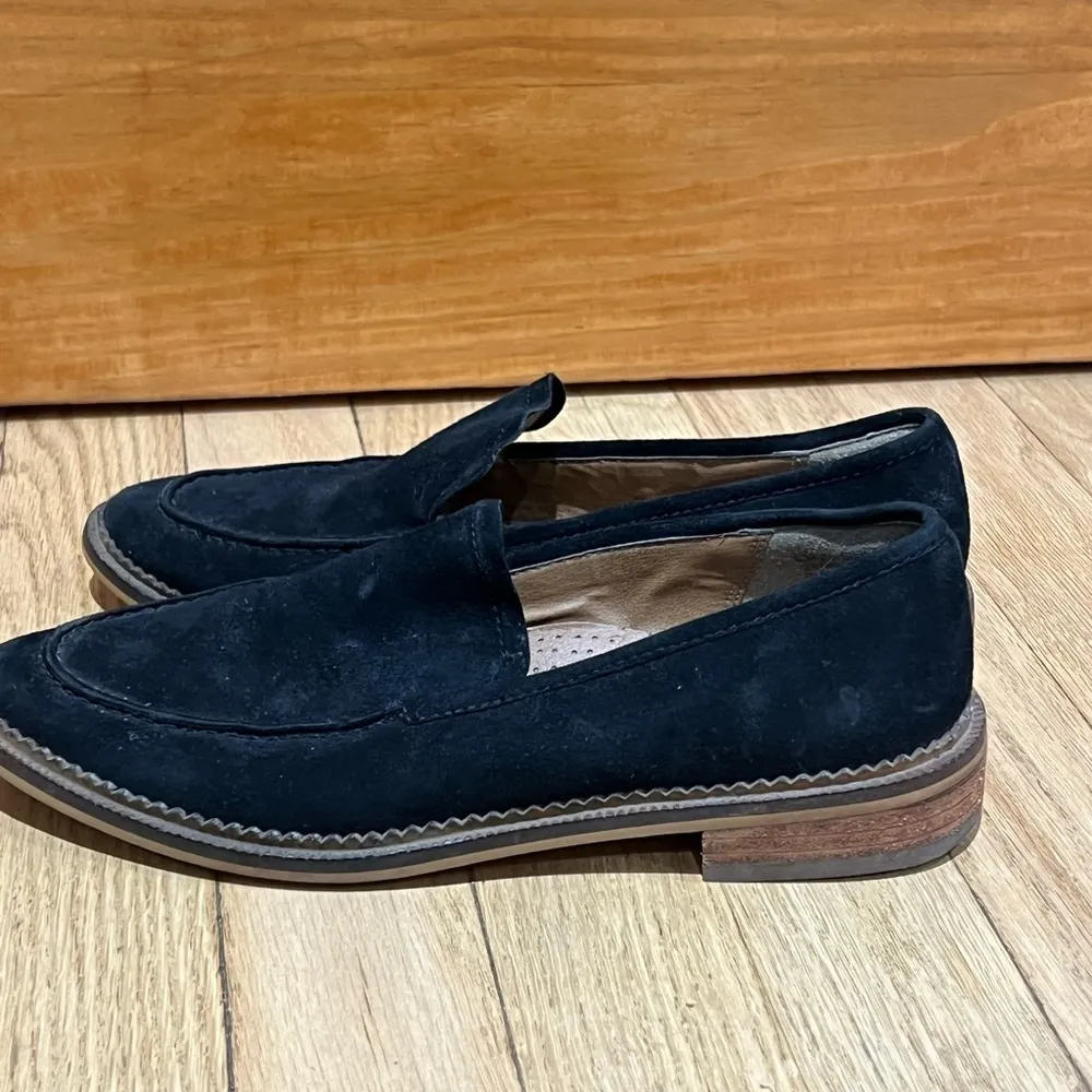 SUSINA Black Suede Leather Loafers Size 6 - Image 5