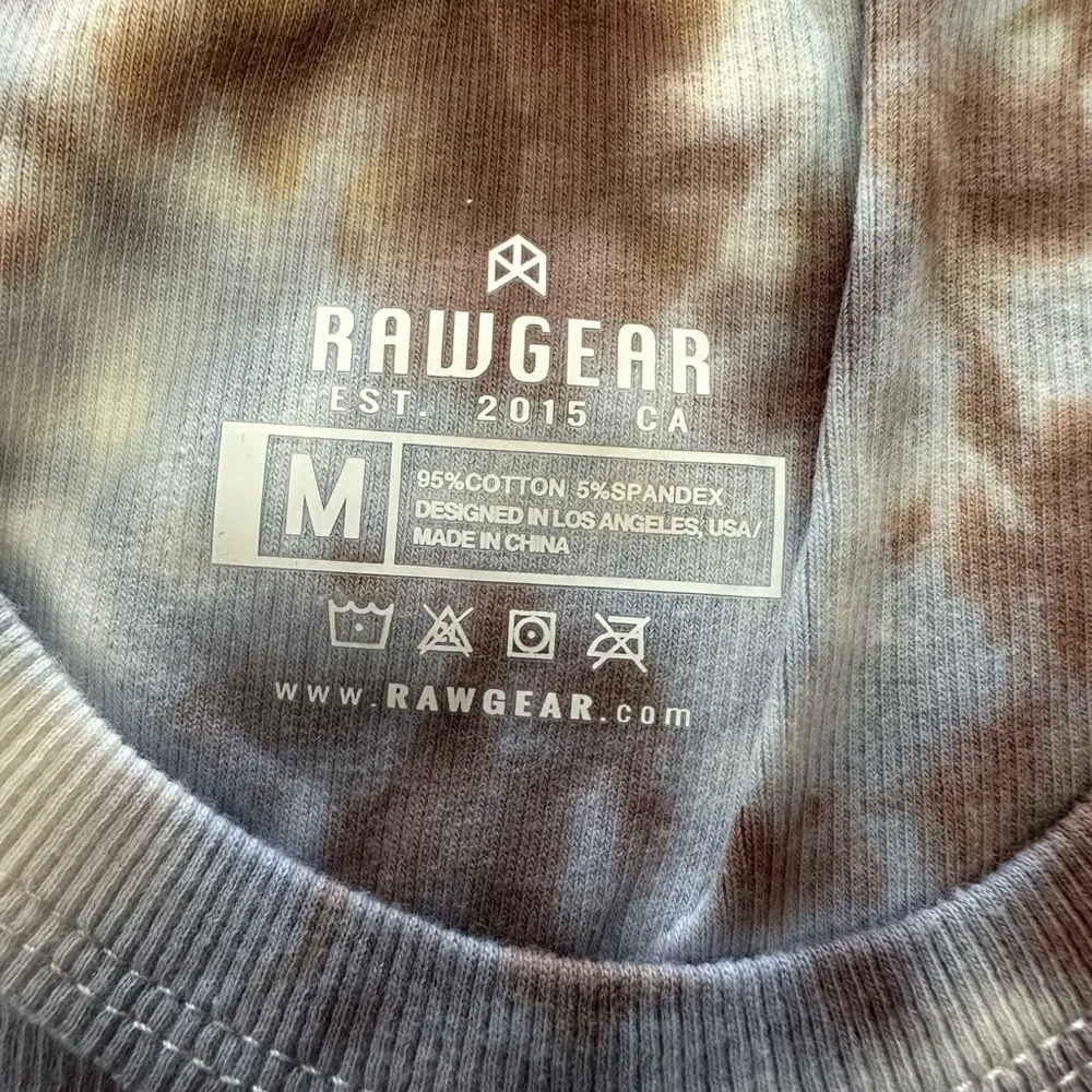 RAWGEAR NWT tie dye cropped high neck top size Medium Blue - Image 7