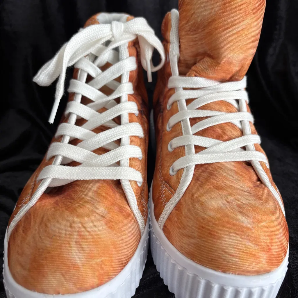 ForU Designs Custom Golden Doodle Hightop Sneakers Sz 38/Womens 7.5/Mens 5.5NWOT Gold - Image 7