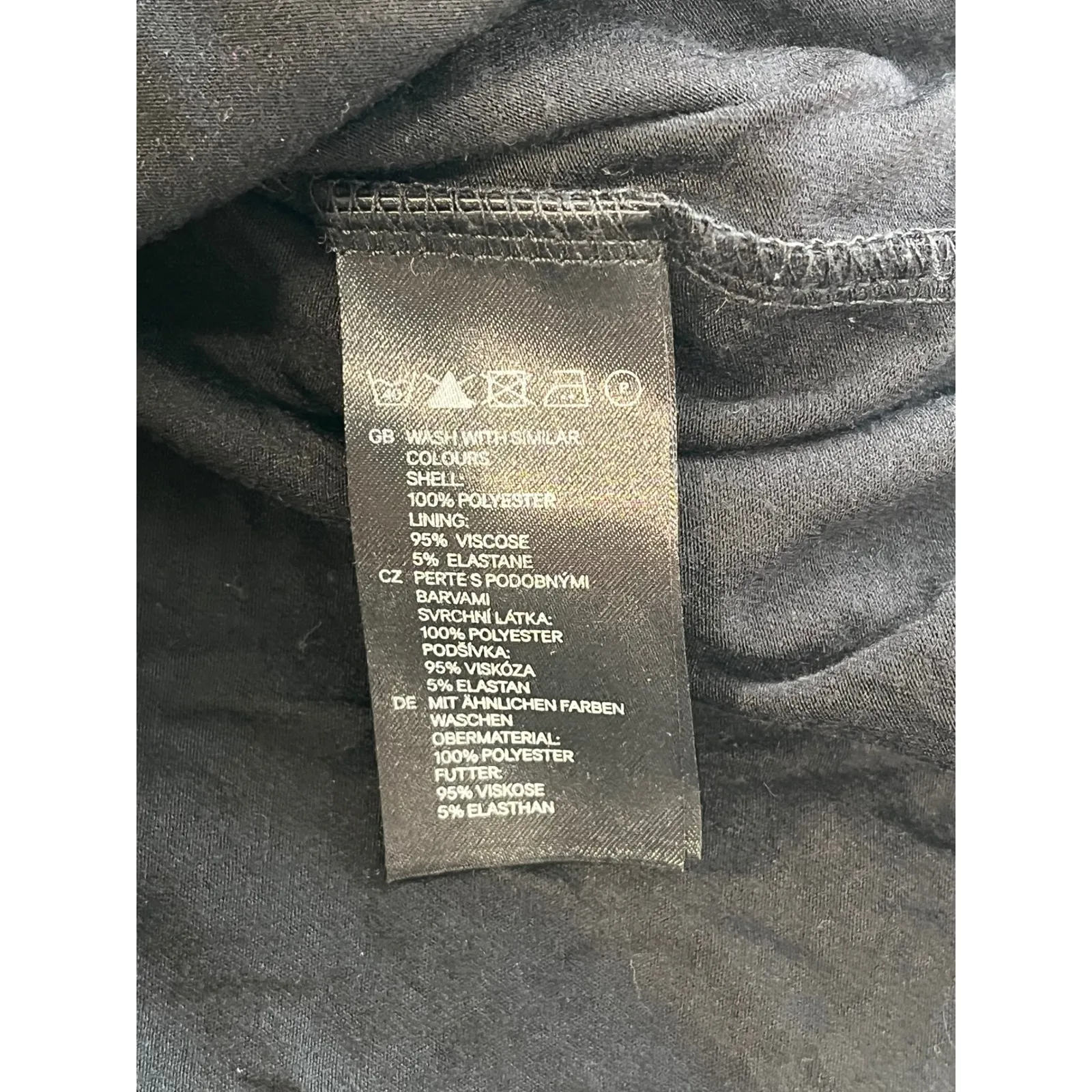 H&M Black Striped Sheer Mesh Overlay Fit Flare Dress Women's Size S - Image 4