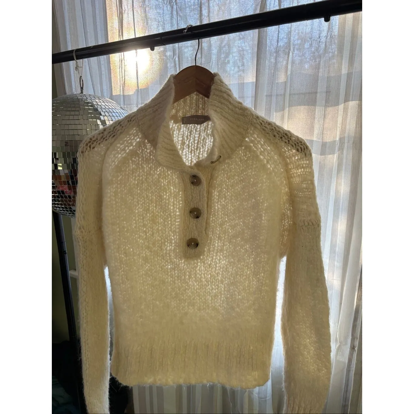 Everlane Lofty Knit Henley Sweater - Image 3