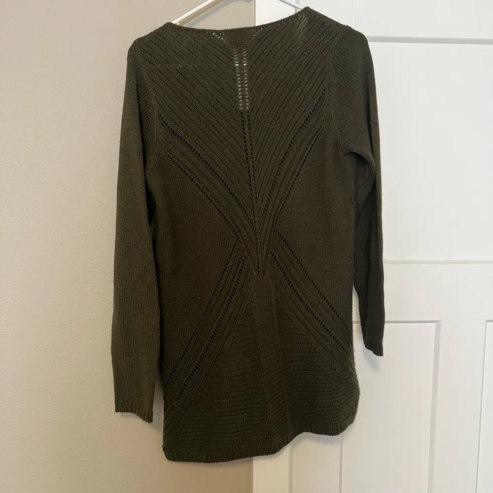 Olive Green Crew Neck Sweater - Image 3
