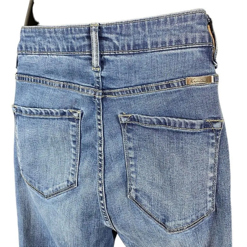 KanCan Women’s Estilo Distressed & Frayed Button Fly Skinny Jeans Blue Size undefined - Image 8