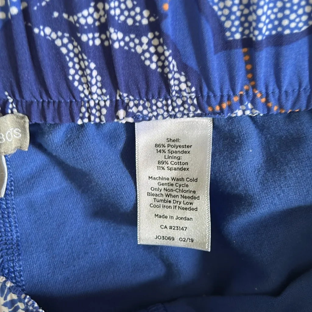 Talbots Blue Floral Stretch Skort sz M - Image 7