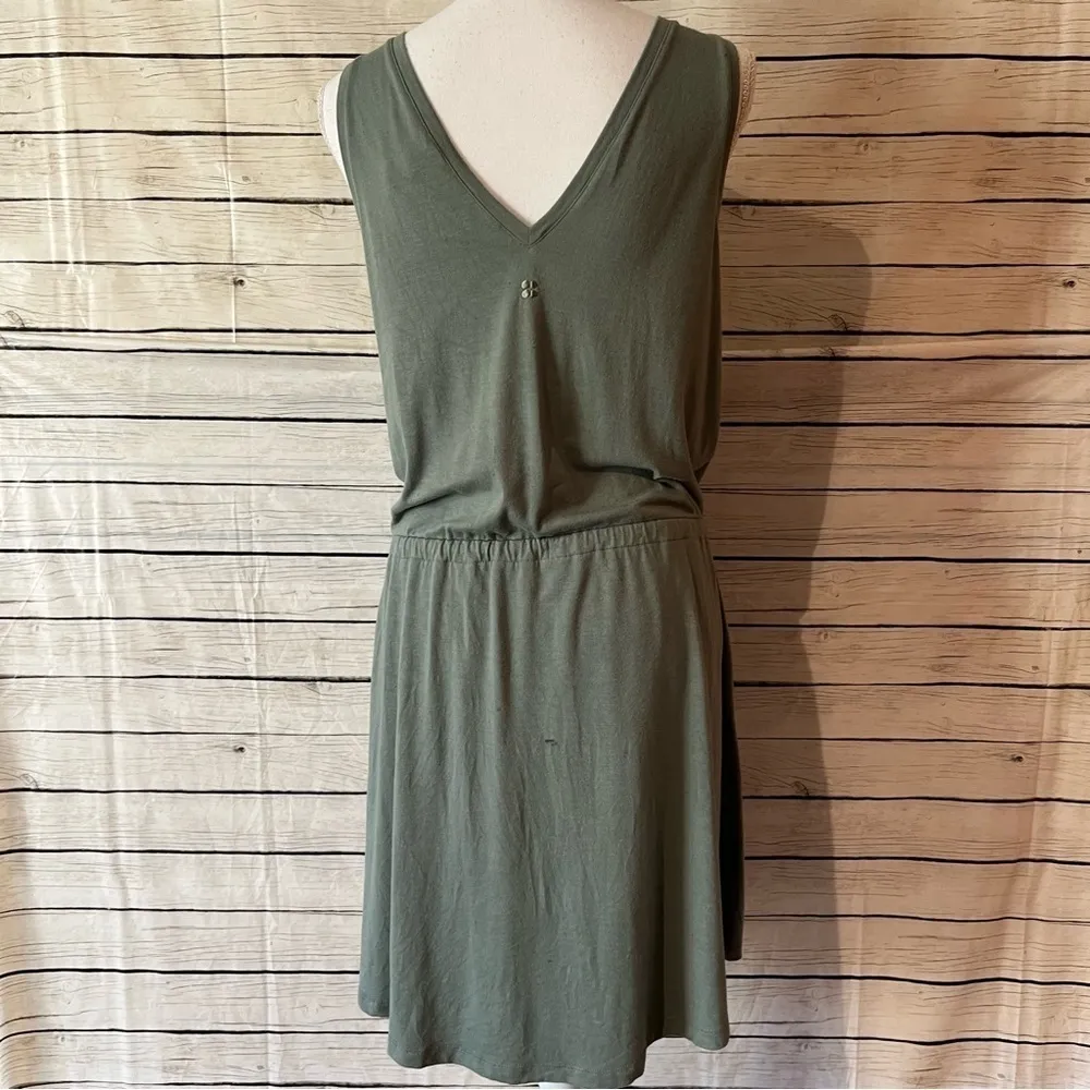 SWEATY BETTY Heath Green Take It Easy Drop Waist Mini Dress - Image 5