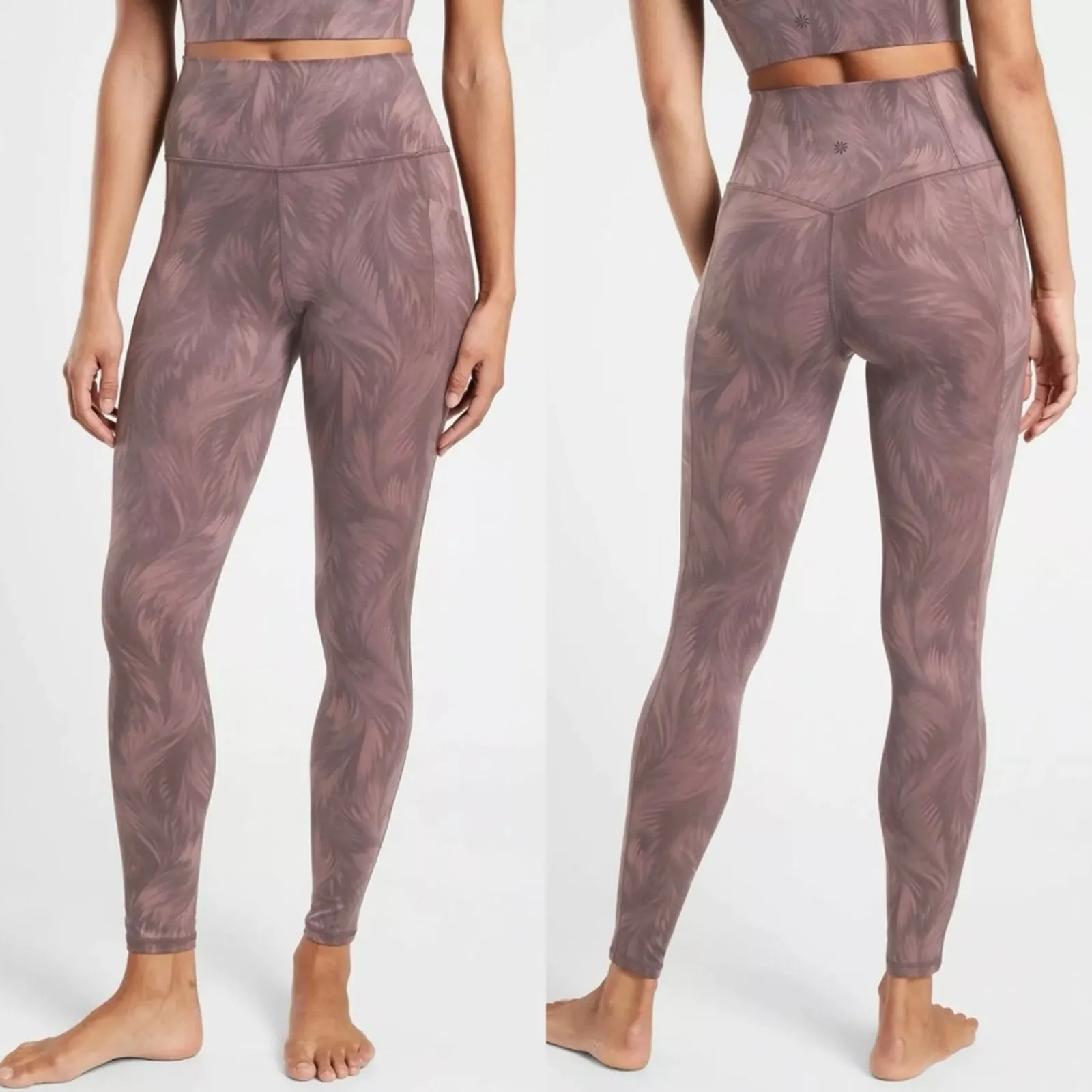 Athleta Salutation Stash Pocket II Printed High Rise Tight Leggings Ava Almond - Image 3