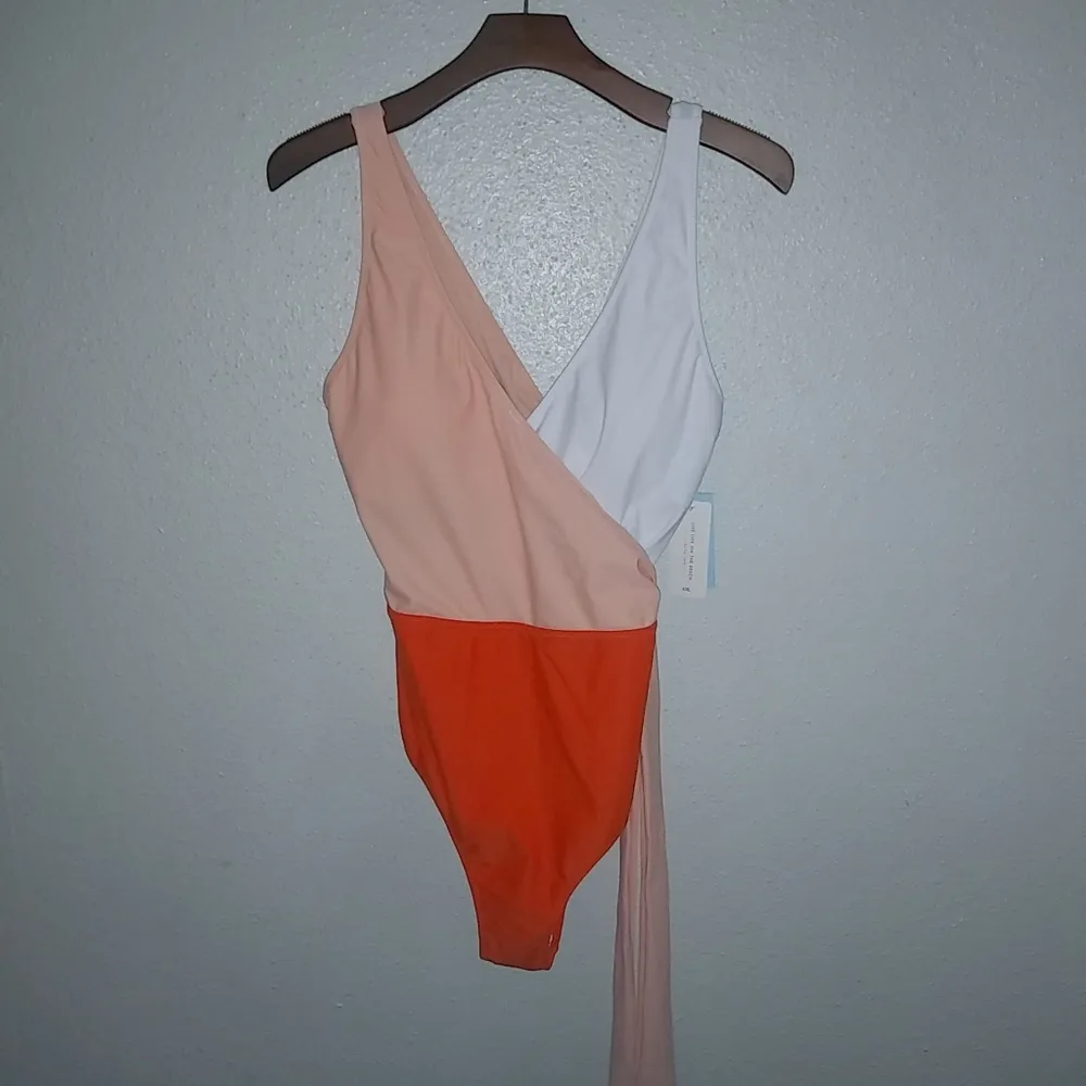 Cupshe XXL New! Cantelope Deep Plunge High Cut One Piece Swim Suit Plus - Image 6