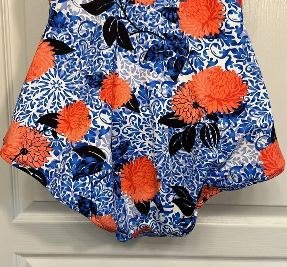 Seekers Essentials Australia Red Blue White Padded Swimsuit Size 14 EUC #6894 - Image 6