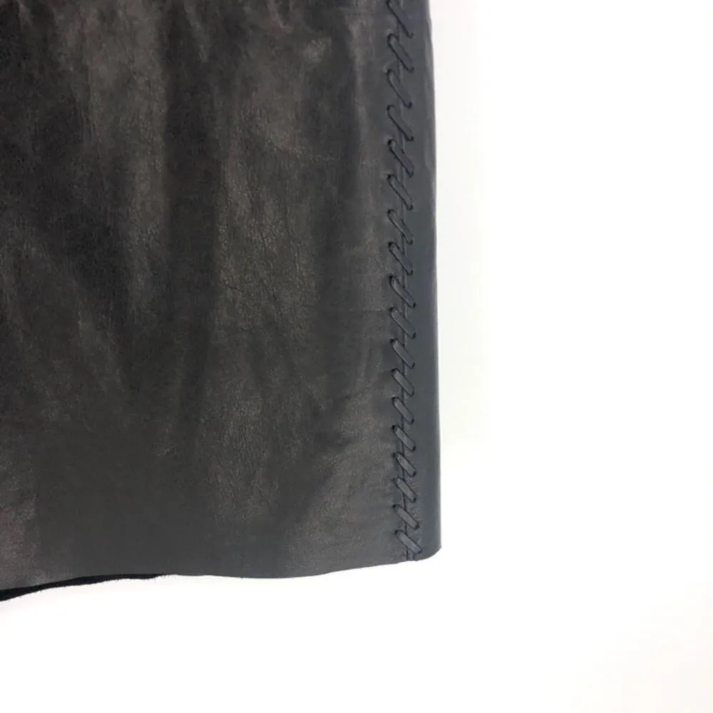 Banana Republic Genuine Leather A-Line Skirt 6 - Image 3