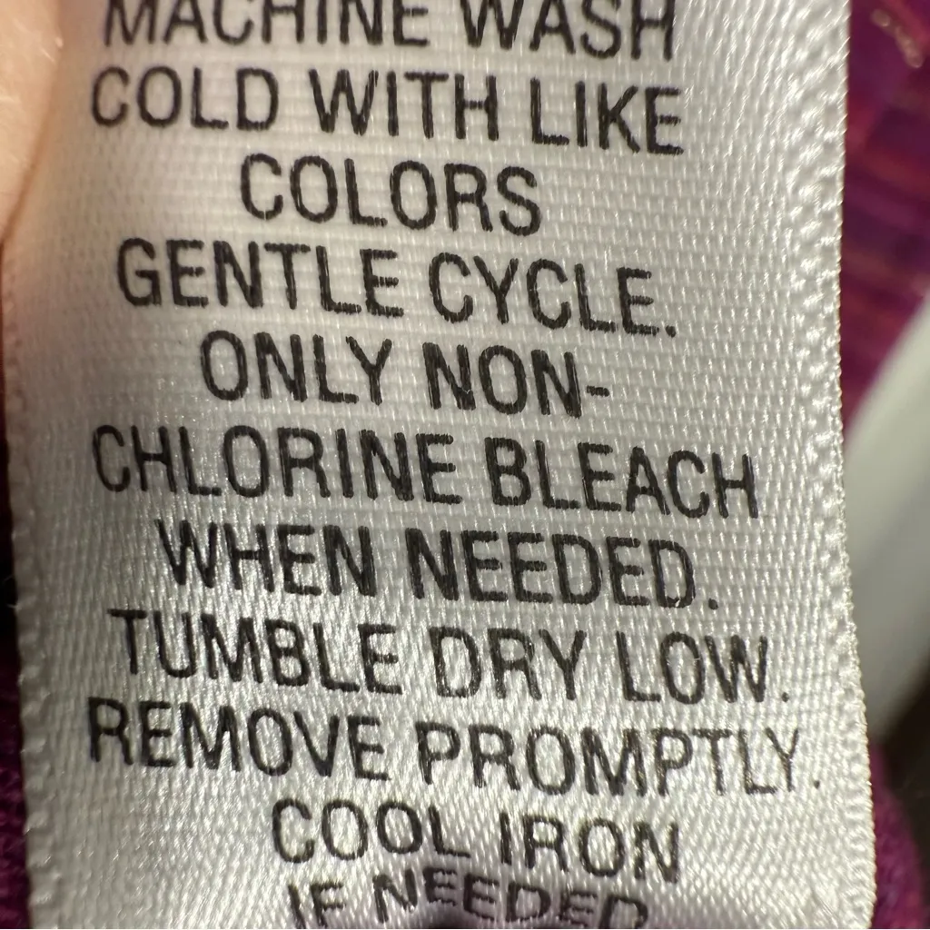 Sonoma Women's Magenta Striped Long Sleeve Dress Cowl Neck and Belted, Size Lg - Image 7