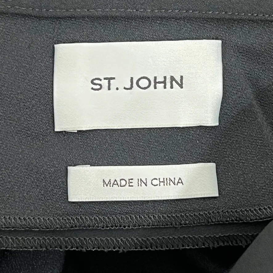 St. John Womens Black Skirt 6 Wrap Midi Modest Career Dog‎ Show Minimal Solid - Image 4