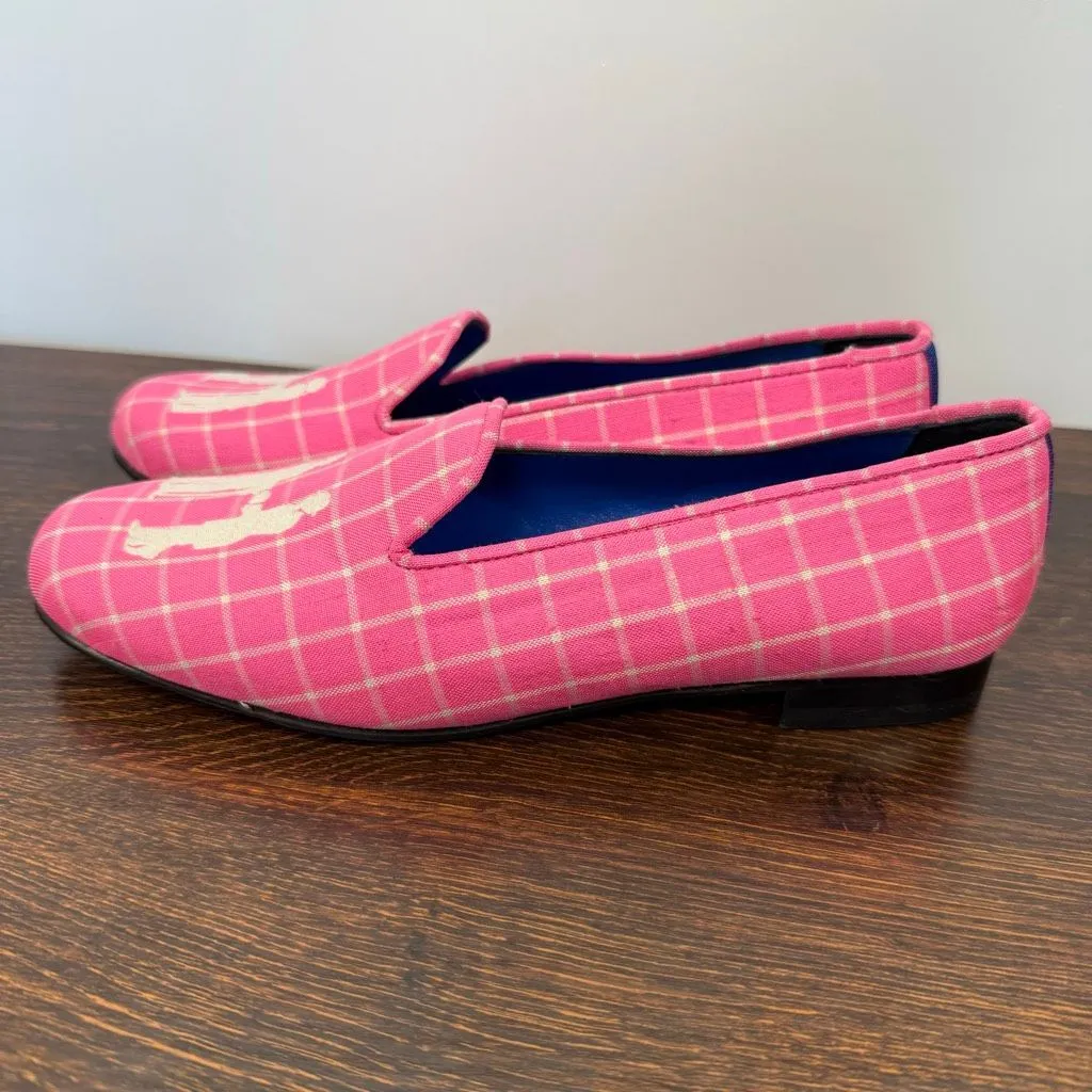 Hadleigh’s Women’s pink white plaid shoe size 37 - Image 6