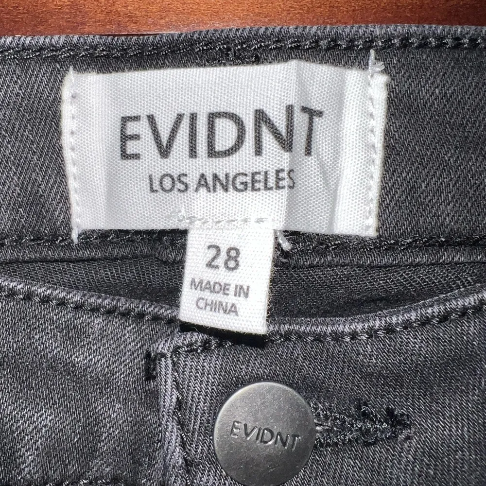 Anthropology EVIDNT Los Angeles Hermosa Black Raw Hem Stretch Denim Jean Size 28 - Image 3