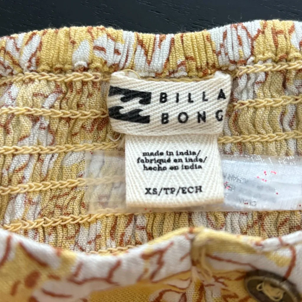 BillaBong Sundress Yellow Floral Size XS EUC - Image 5