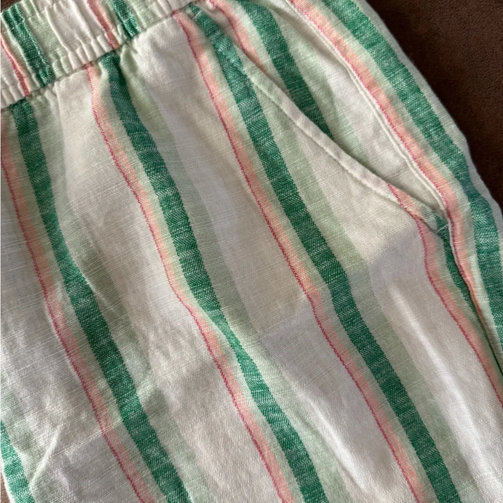 Old Navy High Waist Striped Shorts - Green and Pink - Image 3