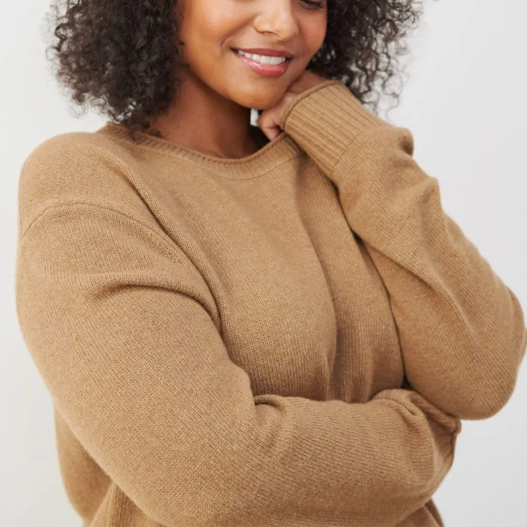 Jenni Kayne‎ Everyday Sweater Crewneck Dark Camel Size XS - Image 2