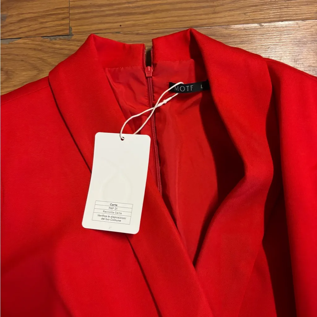 MOTF PREMIUM CHRISTMAS RED RUCHED METAL DECOR PARTY DRESS size L Size L - Image 7