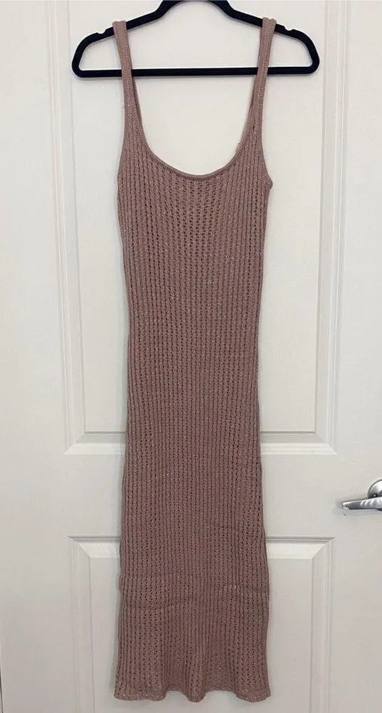 LPA Olenna Sleeveless Knit Lined Dress in Mauve Size Medium - Image 5