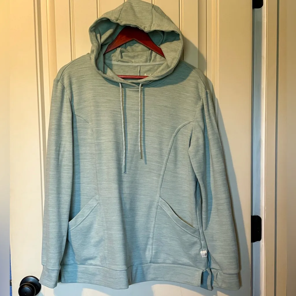 Avalanche Light Blue Lightweight Soft Hoodie Pullover Top with Pockets - Image 7