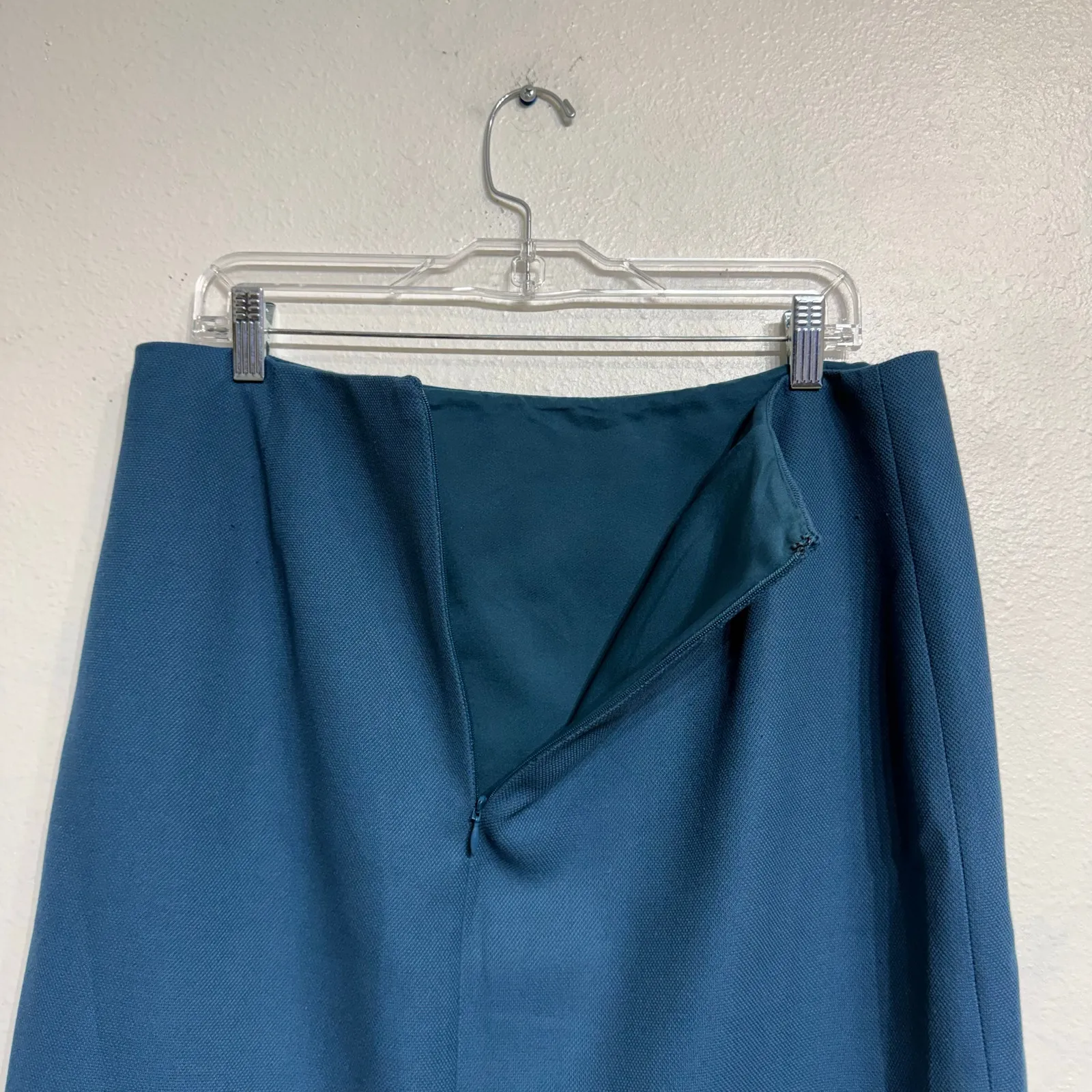White House Black Market Teal Midi Pencil Skirt Sz 14 - Image 8